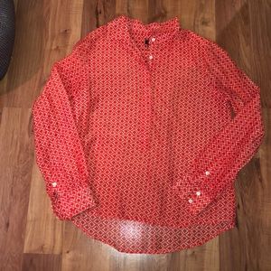 Long sleeve diamond pattern J Crew long sleeve top